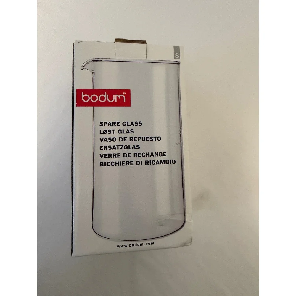 Bodum 1508-10 Spare Glass Beaker 8 Cup 1.0L 34oz French Press Replacement Clear
